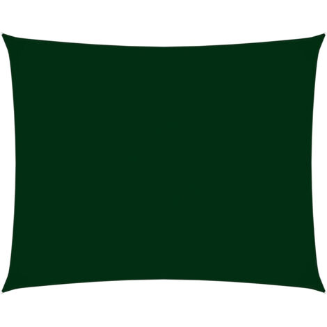Voile de parasol Tissu Oxford rectangulaire 2,5x3,5m Vert foncé