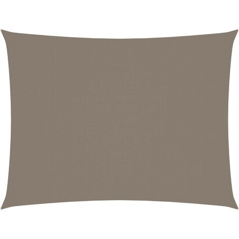 Voile de parasol Tissu Oxford rectangulaire 2x3,5 m Taupe