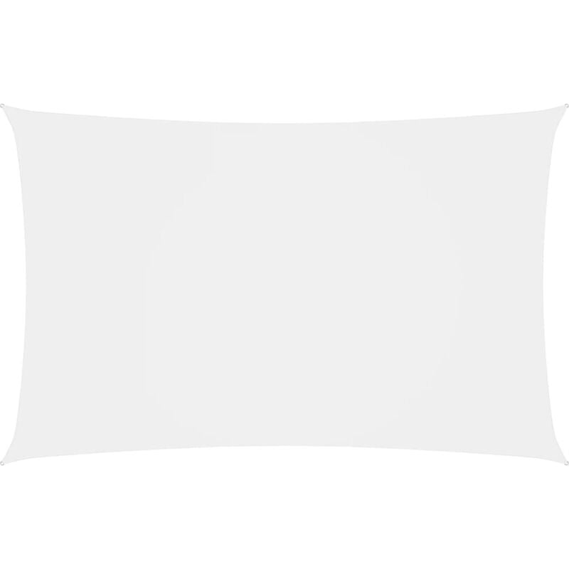 Voile de parasol Tissu Oxford rectangulaire 2x4.5 m Blanc - Blanc