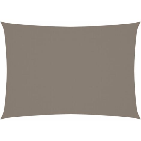 Voile de parasol Tissu Oxford rectangulaire 3,5x5 m Taupe