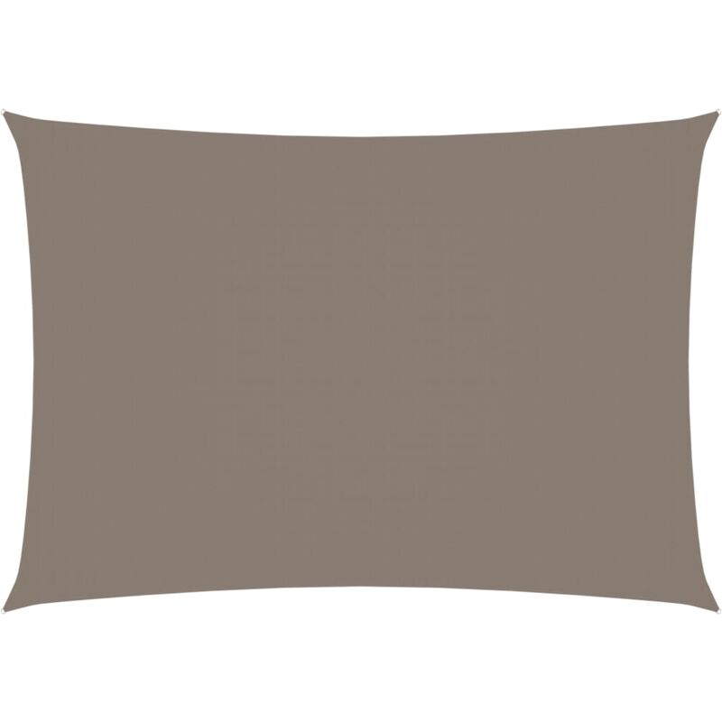 Voile de parasol tissu oxford rectangulaire 3,5x5 m taupe - The Living Store - Taupe