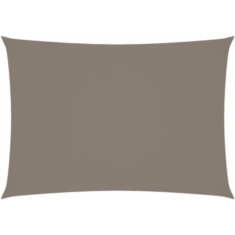 Voile de parasol Tissu Oxford rectangulaire 3x4 m Taupe