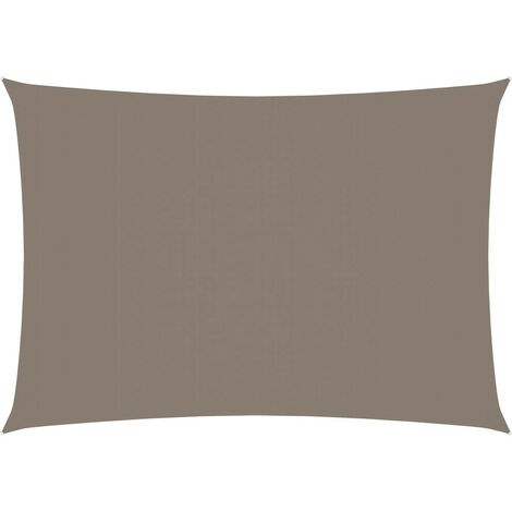 Voile de parasol Tissu Oxford rectangulaire 3x5 m Taupe