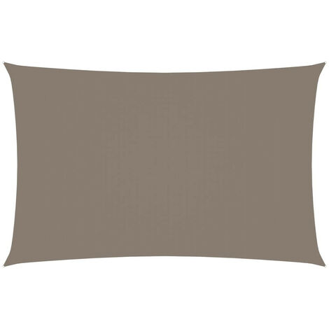 Voile de parasol Tissu Oxford rectangulaire 3x6 m Taupe