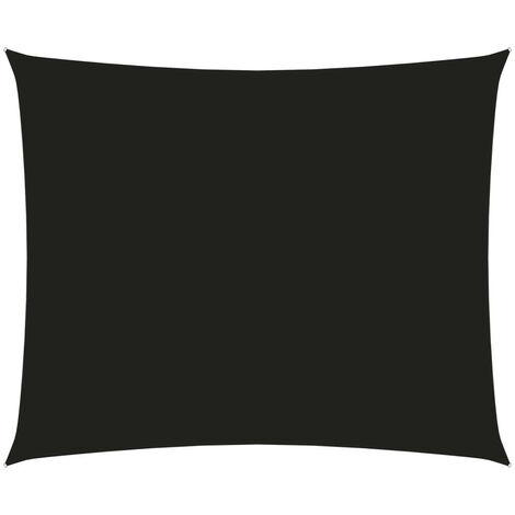 Voile de parasol Tissu Oxford rectangulaire 4x5 m Noir