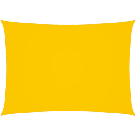 Voile de parasol Tissu Oxford rectangulaire 4x6 m Jaune