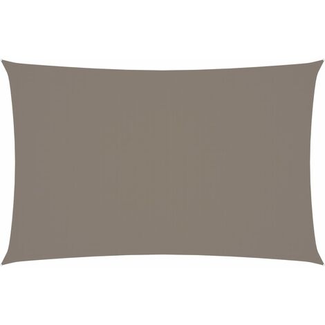 Voile de parasol Tissu Oxford rectangulaire 4x7 m Taupe