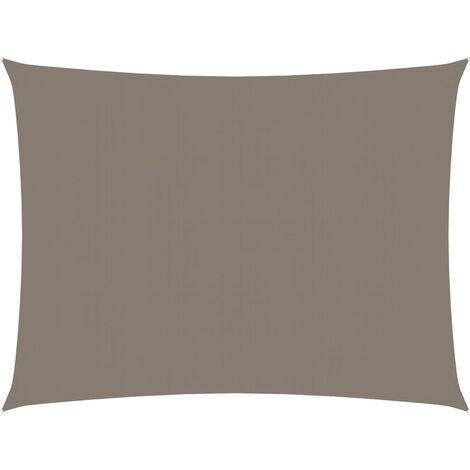 Voile de parasol Tissu Oxford rectangulaire 5x6 m Taupe