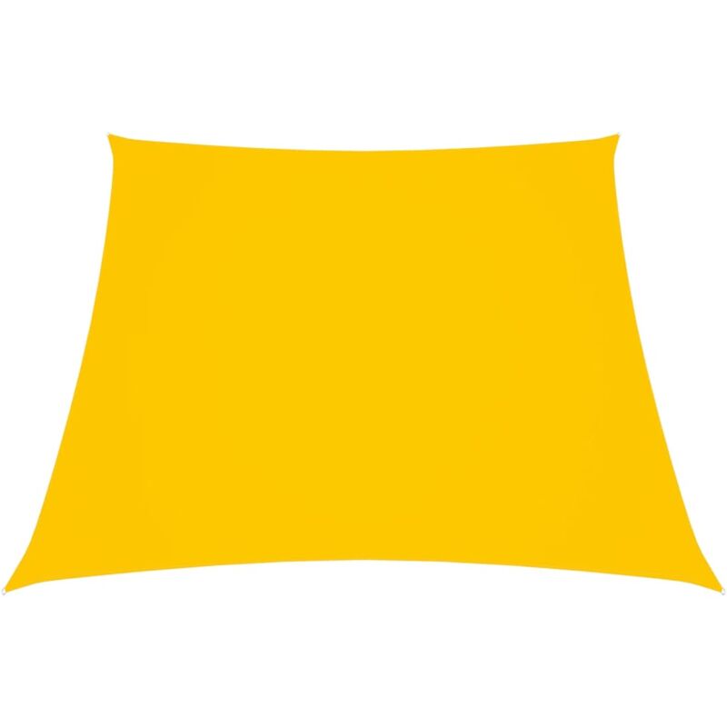 Voile de parasol Tissu Oxford trapèze 2/4x3 m Jaune vidaXL