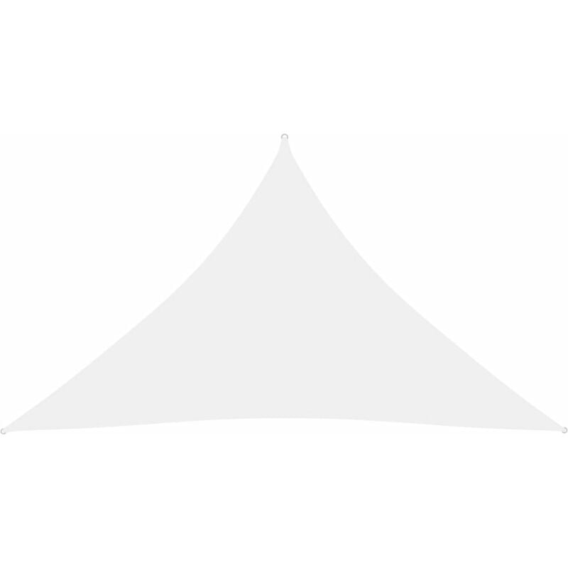 Doc&et² - Voile de parasol Tissu Oxford triangulaire 3.5x3.5x4.9 m Blanc - Blanc