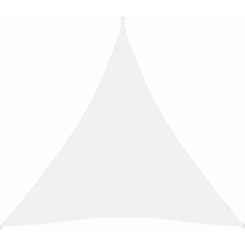 Doc&et² - Voile de parasol Tissu Oxford triangulaire 3.6x3.6x3.6 m Blanc - Blanc