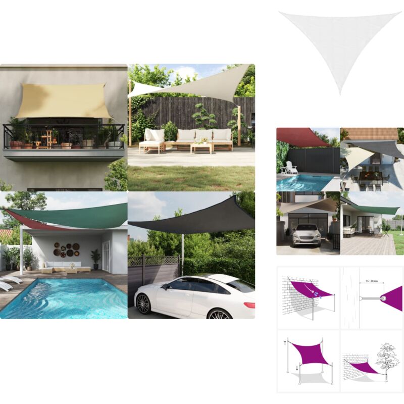 Vidaxl - Voile de parasol tissu oxford triangulaire 3x3x4,24 m blanc - Parapluie - Voile Solaire - Parasol Extérieur - Protection Solaire - Parasol