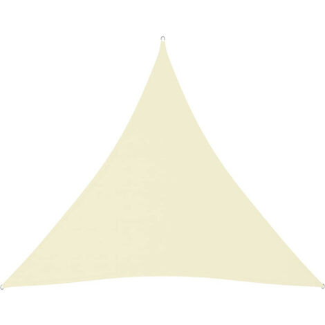 Voile de parasol Tissu Oxford triangulaire 4x4x4 m Crème