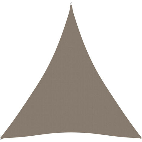Voile de parasol Tissu Oxford triangulaire 4x4x4 m Taupe
