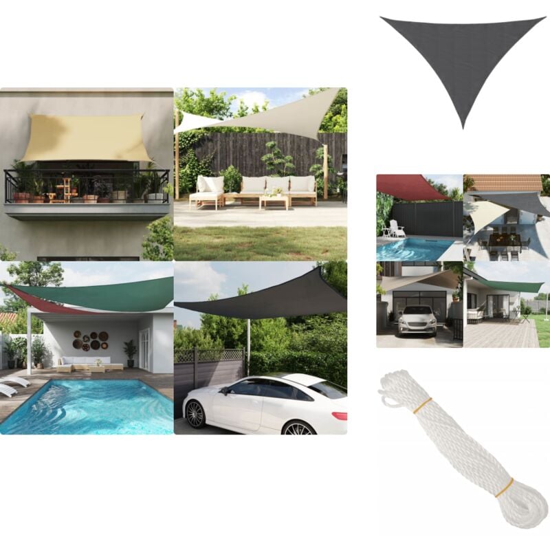 Vidaxl - Voile de parasol tissu oxford triangulaire 4x4x5,8 m anthracite - Parapluie - Voile Solaire - Parasol Extérieur - Protection Solaire