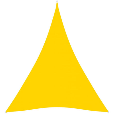 Voile de parasol Tissu Oxford triangulaire 4x5x5 m Jaune