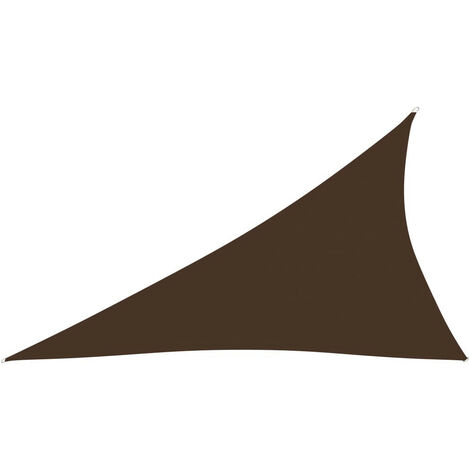 Voile de parasol Tissu Oxford triangulaire 4x5x6,4 m Marron