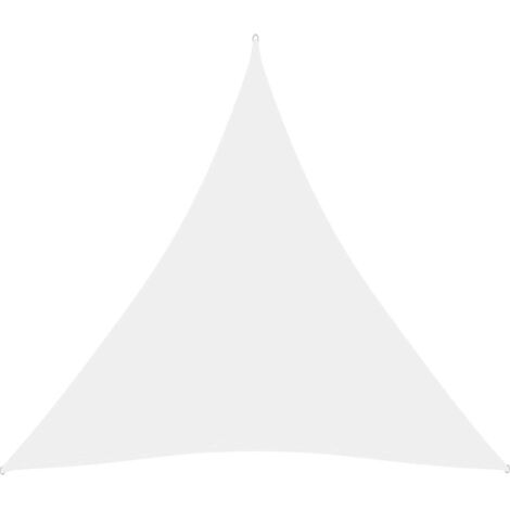 Voile de parasol Tissu Oxford triangulaire 5x5x5 m Blanc