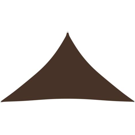 Voile de parasol Tissu Oxford triangulaire 5x5x6 m Marron