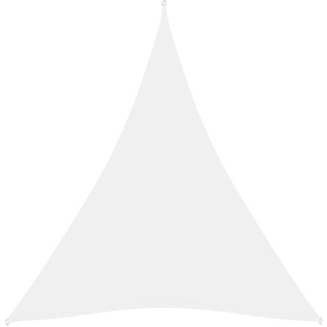 Voile de parasol Tissu Oxford triangulaire 5x7x7 m Blanc