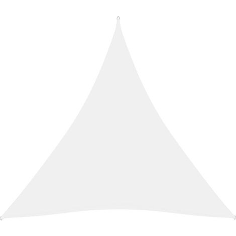 Voile de parasol Tissu Oxford triangulaire 6x6x6 m Blanc