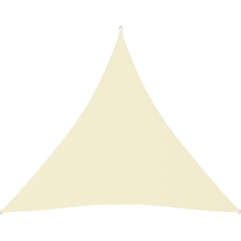 Voile de parasol Tissu Oxford triangulaire 6x6x6 m Crème