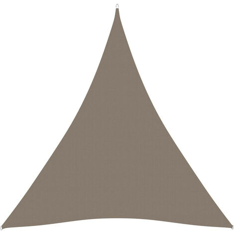 Voile de parasol Tissu Oxford triangulaire 6x6x6 m Taupe
