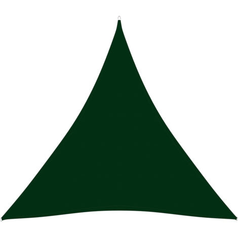 Voile de parasol Tissu Oxford triangulaire 6x6x6 m Vert foncé