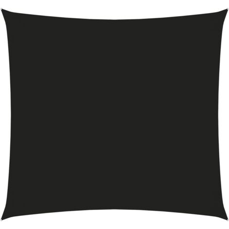 Voile de parasol/Toile d'ombrage Tissu Oxford carré 2x2 m Noir 76766