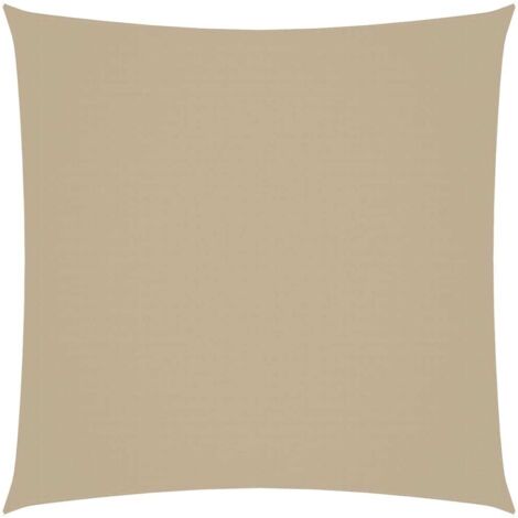 Voile de parasol/Toile d'ombrage Tissu Oxford carré 6x6 m Beige 82194