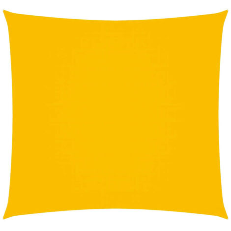 Voile de parasol/Toile d'ombrage Tissu Oxford carré 6x6 m Jaune 60830