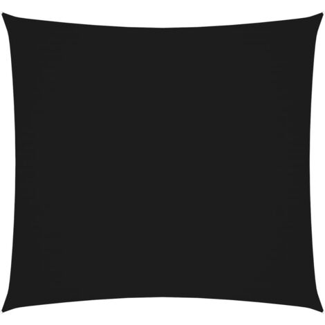 Voile de parasol/Toile d'ombrage Tissu Oxford carré 6x6 m Noir 96581