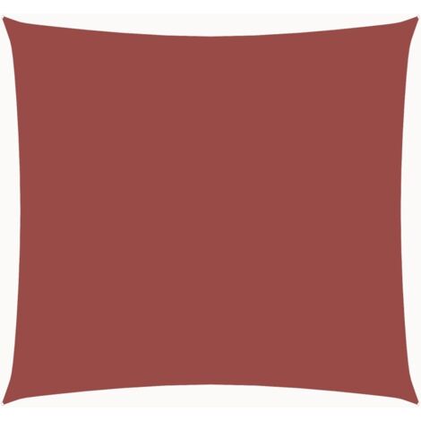 Voile de parasol/Toile d'ombrage Tissu Oxford carré 6x6 m Terre cuite 79727