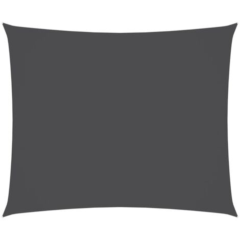 Voile de parasol/Toile d'ombrage Tissu Oxford rectangulaire 2,5x3,5m Anthracite 13434