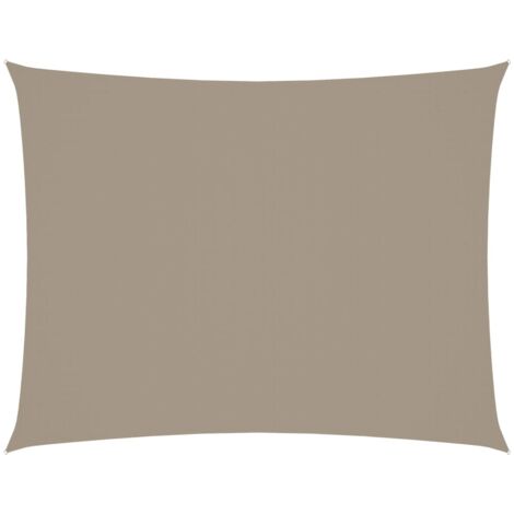 Voile de parasol/Toile d'ombrage Tissu Oxford rectangulaire 2,5x4 m Taupe 88894