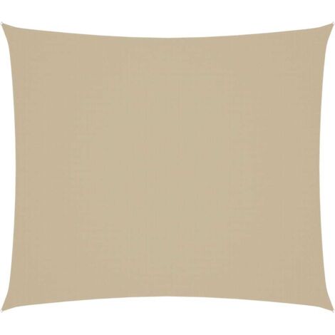 Voile de parasol/Toile d'ombrage Tissu Oxford rectangulaire 2x2,5 m Beige 53442