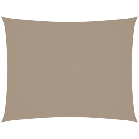 Voile de parasol/Toile d'ombrage Tissu Oxford rectangulaire 2x3 m Taupe 17069