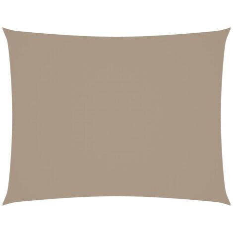 Voile de parasol/Toile d'ombrage Tissu Oxford rectangulaire 2x3,5 m Taupe 77640