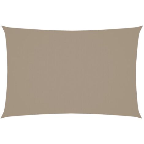 Voile de parasol/Toile d'ombrage Tissu Oxford rectangulaire 2x4 m Taupe 65976