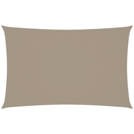 Voile de parasol/Toile d'ombrage Tissu Oxford rectangulaire 2x5 m Taupe 12956
