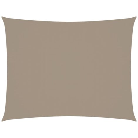Voile de parasol/Toile d'ombrage Tissu Oxford rectangulaire 3,5x4,5 m Taupe 61459