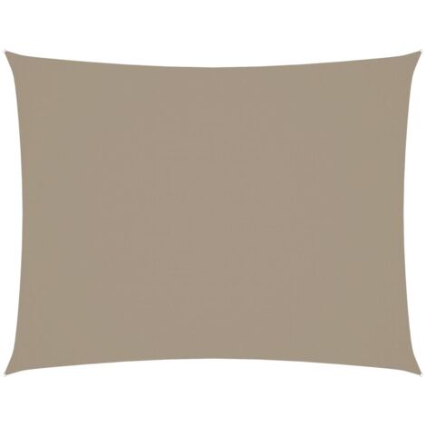 Voile de parasol/Toile d'ombrage Tissu Oxford rectangulaire 3,5x5 m Taupe 40018