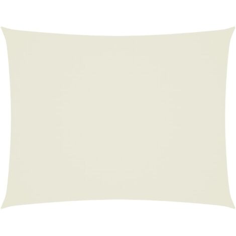 Voile de parasol/Toile d'ombrage Tissu Oxford rectangulaire 3x4 m Crème 55411