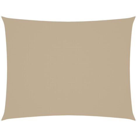 Voile de parasol/Toile d'ombrage Tissu Oxford rectangulaire 4x5 m Beige 12250