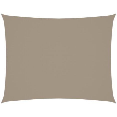Voile de parasol/Toile d'ombrage Tissu Oxford rectangulaire 4x5 m Taupe 66558