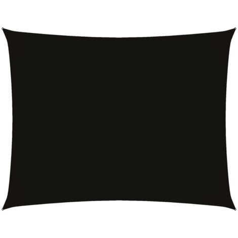 Voile de parasol/Toile d'ombrage Tissu Oxford rectangulaire 4x6 m Noir 79713