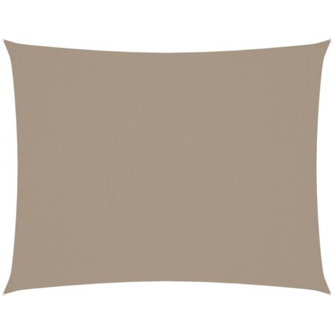 Voile de parasol/Toile d'ombrage Tissu Oxford rectangulaire 4x6 m Taupe 53678