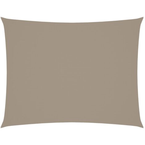 Voile de parasol/Toile d'ombrage Tissu Oxford rectangulaire 5x6 m Taupe 54882