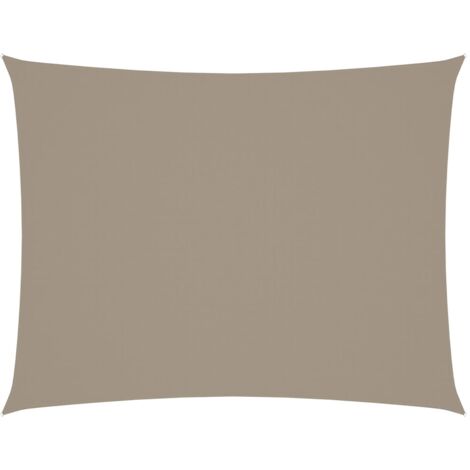 Voile de parasol/Toile d'ombrage Tissu Oxford rectangulaire 5x7 m Taupe 53672