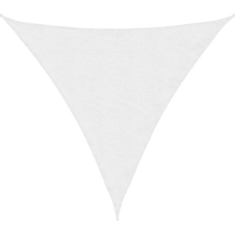 Voile de parasol/Toile d'ombrage Tissu Oxford triangulaire 3x3x3 m Blanc 24287